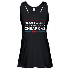 Mean Tweets And Cheap Gas Funny 2024 Pro Trump Ladies Essential Flowy Tank