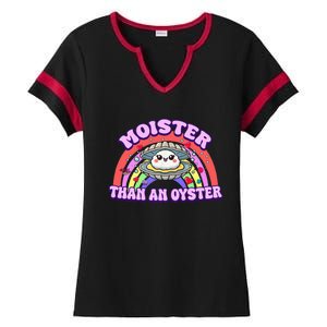 Moister Than An Oyster Funny Shellfish Seafood Ladies Halftime Notch Neck Tee