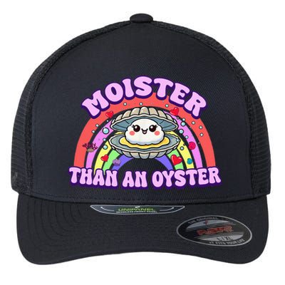 Moister Than An Oyster Funny Shellfish Seafood Flexfit Unipanel Trucker Cap