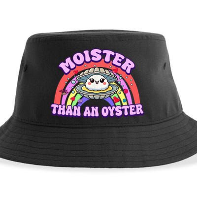 Moister Than An Oyster Funny Shellfish Seafood Sustainable Bucket Hat