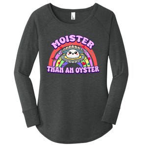 Moister Than An Oyster Funny Shellfish Seafood Women's Perfect Tri Tunic Long Sleeve Shirt