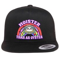 Moister Than An Oyster Funny Shellfish Seafood Flat Bill Trucker Hat