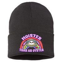 Moister Than An Oyster Funny Shellfish Seafood Sustainable Knit Beanie