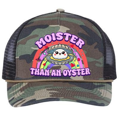 Moister Than An Oyster Funny Shellfish Seafood Retro Rope Trucker Hat Cap