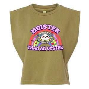 Moister Than An Oyster Funny Shellfish Seafood Garment-Dyed Women's Muscle Tee