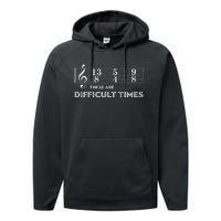 Musician These Are Difficult Times Performance Fleece Hoodie