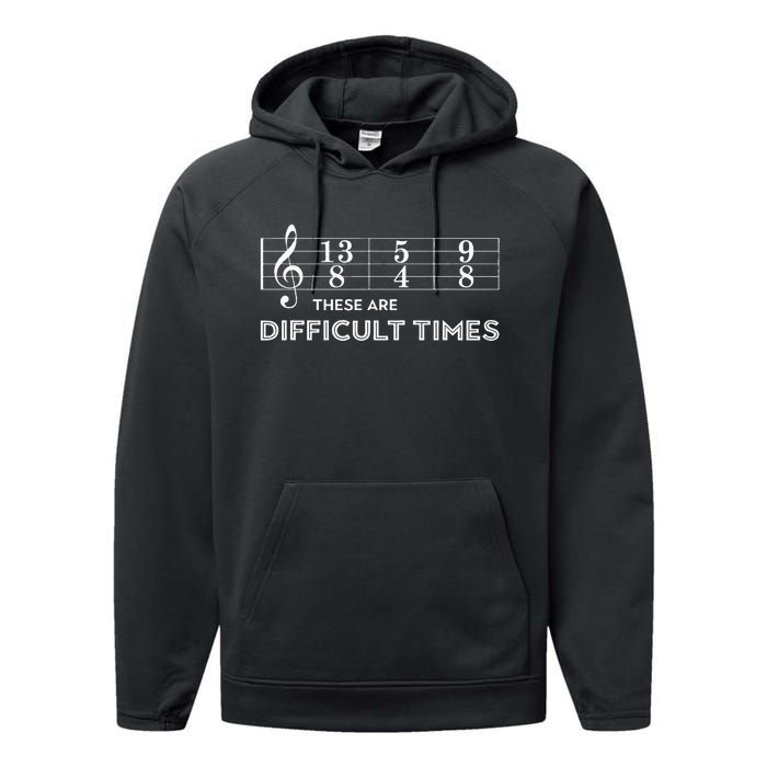 Musician These Are Difficult Times Performance Fleece Hoodie