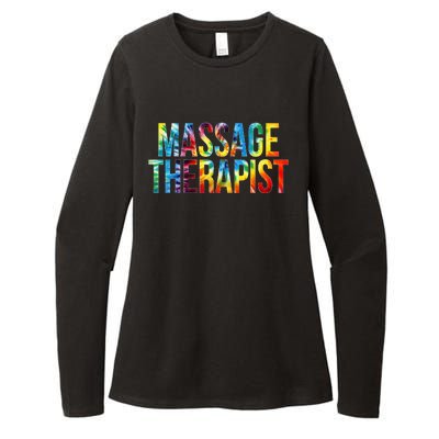 Massage Therapist Appreciation Day Tie Dye Wo For Work Womens CVC Long Sleeve Shirt