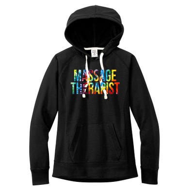 Massage Therapist Appreciation Day Tie Dye Wo For Work Women's Fleece Hoodie