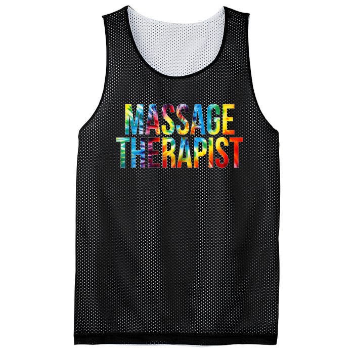 Massage Therapist Appreciation Day Tie Dye Wo For Work Mesh Reversible Basketball Jersey Tank