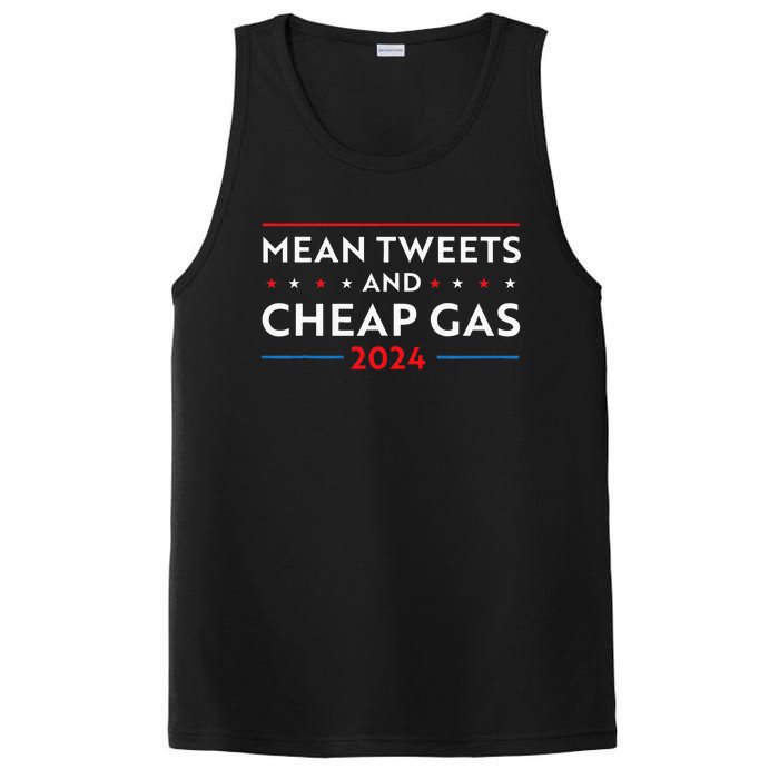 Mean Tweets And Cheap Gas Funny 2024 Pro Trump Men Women PosiCharge Competitor Tank