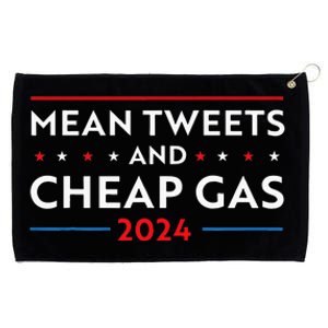 Mean Tweets And Cheap Gas Funny 2024 Pro Trump Men Women Grommeted Golf Towel