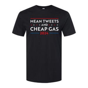 Mean Tweets And Cheap Gas Funny 2024 Pro Trump Men Women Softstyle CVC T-Shirt