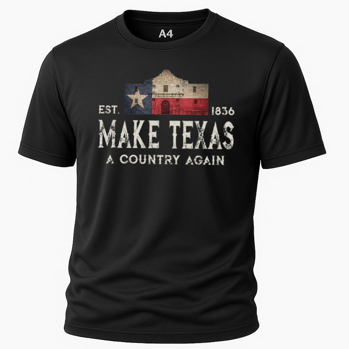 Make Texas A Country Again Secession Alamo Secede Cooling Performance Crew T-Shirt