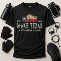 Make Texas A Country Again Secession Alamo Secede Cooling Performance Crew T-Shirt