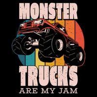 Monster Trucks Are My Jam Toddler Hoodie