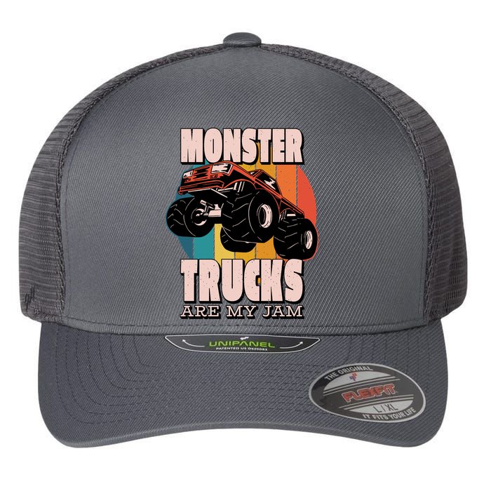 Monster Trucks Are My Jam Flexfit Unipanel Trucker Cap