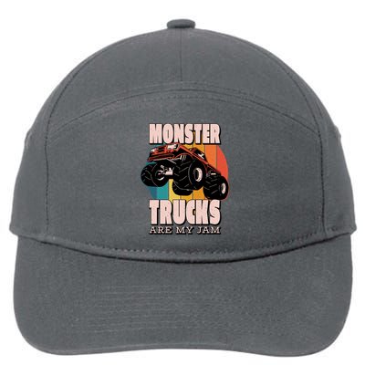 Monster Trucks Are My Jam 7-Panel Snapback Hat