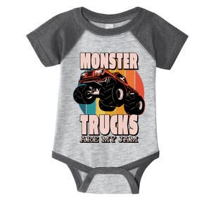 Monster Trucks Are My Jam Infant Baby Jersey Bodysuit