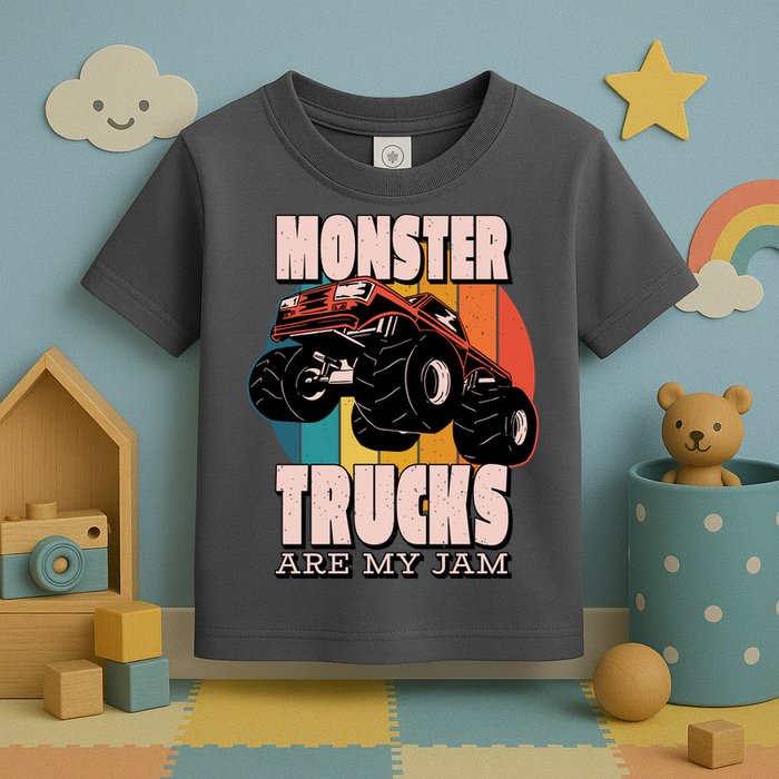 Monster Trucks Are My Jam Toddler T-Shirt