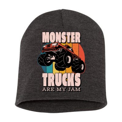Monster Trucks Are My Jam Short Acrylic Beanie