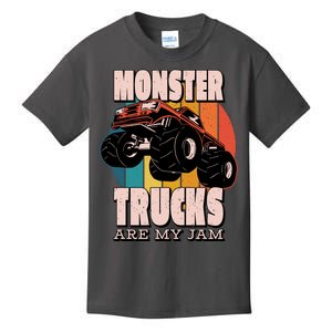 Monster Trucks Are My Jam Kids T-Shirt