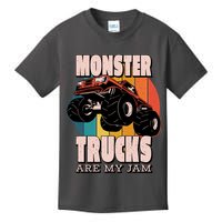 Monster Trucks Are My Jam Kids T-Shirt