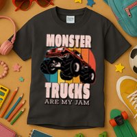 Monster Trucks Are My Jam Kids T-Shirt