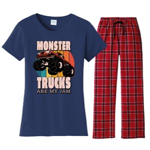 Monster Trucks Are My Jam Women's Flannel Pajama Set