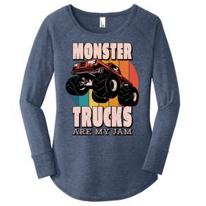 Monster Trucks Are My Jam Women's Perfect Tri Tunic Long Sleeve Shirt