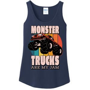 Monster Trucks Are My Jam Ladies Essential Tank