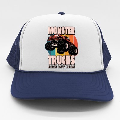 Monster Trucks Are My Jam Trucker Hat