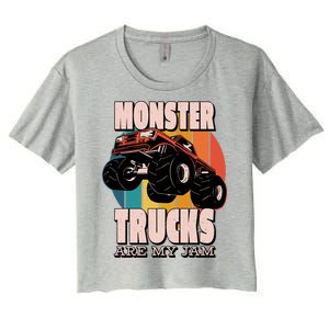 Monster Trucks Are My Jam Women's Crop Top Tee