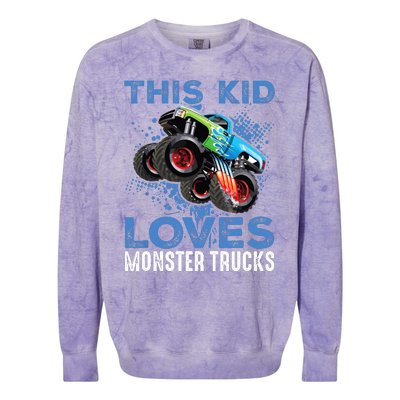 Monster Trucks Are My Jam For Boy Colorblast Crewneck Sweatshirt