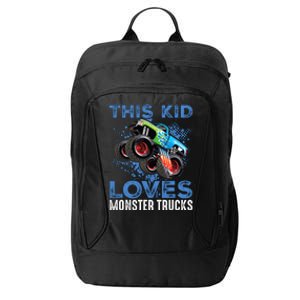 Monster Trucks Are My Jam For Boy City Backpack