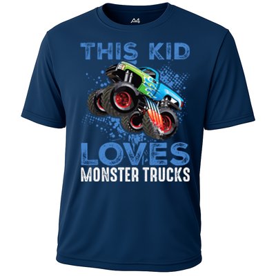 Monster Trucks Are My Jam For Boy Cooling Performance Crew T-Shirt