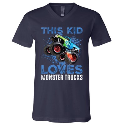 Monster Trucks Are My Jam For Boy V-Neck T-Shirt