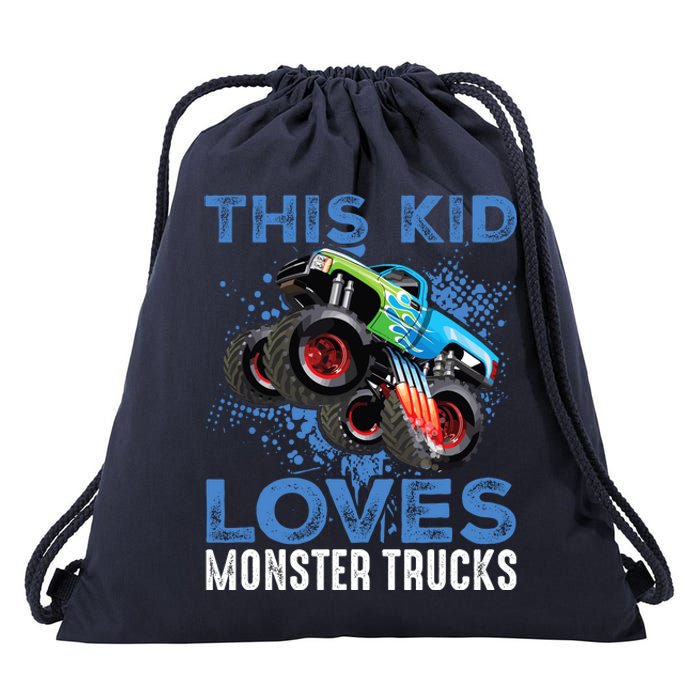 Monster Trucks Are My Jam For Boy Drawstring Bag