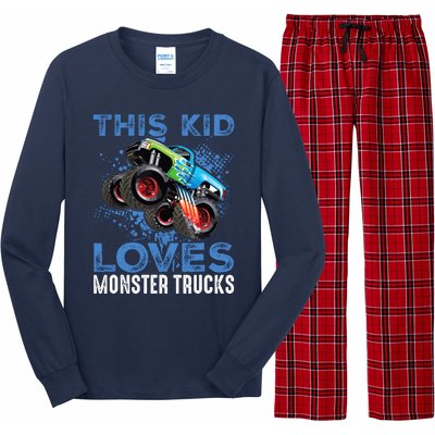 Monster Trucks Are My Jam For Boy Long Sleeve Pajama Set