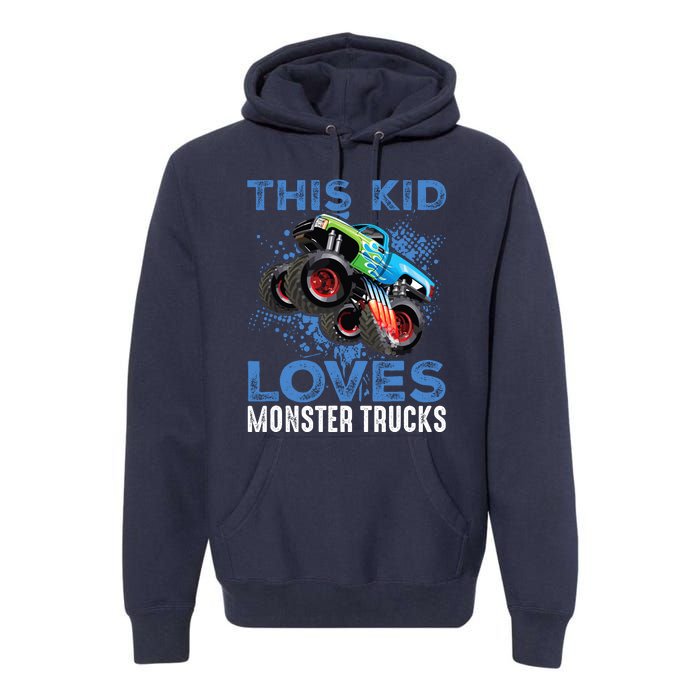 Monster Trucks Are My Jam For Boy Premium Hoodie