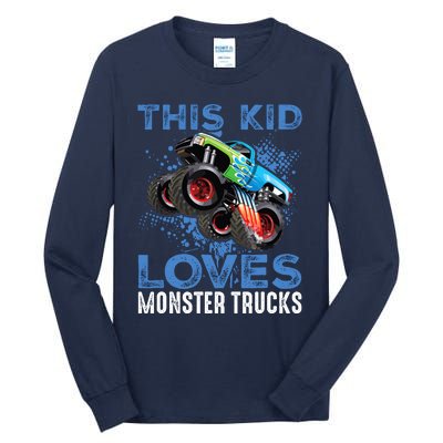 Monster Trucks Are My Jam For Boy Tall Long Sleeve T-Shirt