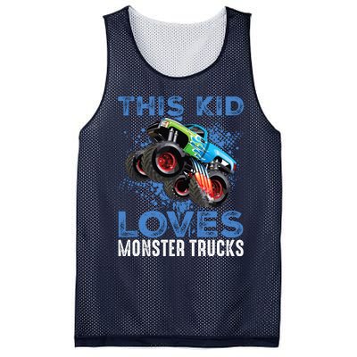 Monster Trucks Are My Jam For Boy Mesh Reversible Basketball Jersey Tank