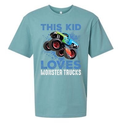 Monster Trucks Are My Jam For Boy Sueded Cloud Jersey T-Shirt