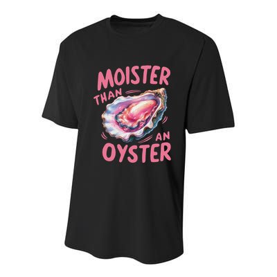 Moister Than An Oyster Inappropriate Shellfish Youth Performance Sprint T-Shirt