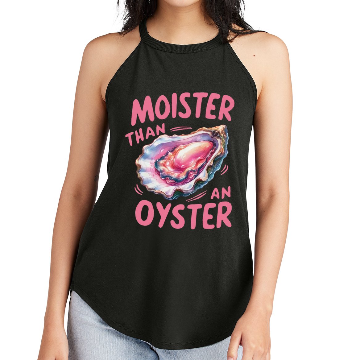 Moister Than An Oyster Inappropriate Shellfish Women's Perfect Tri Rocker Tank