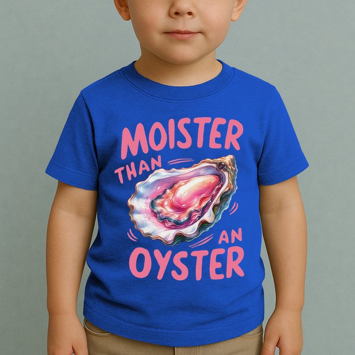 Moister Than An Oyster Inappropriate Shellfish Toddler T-Shirt