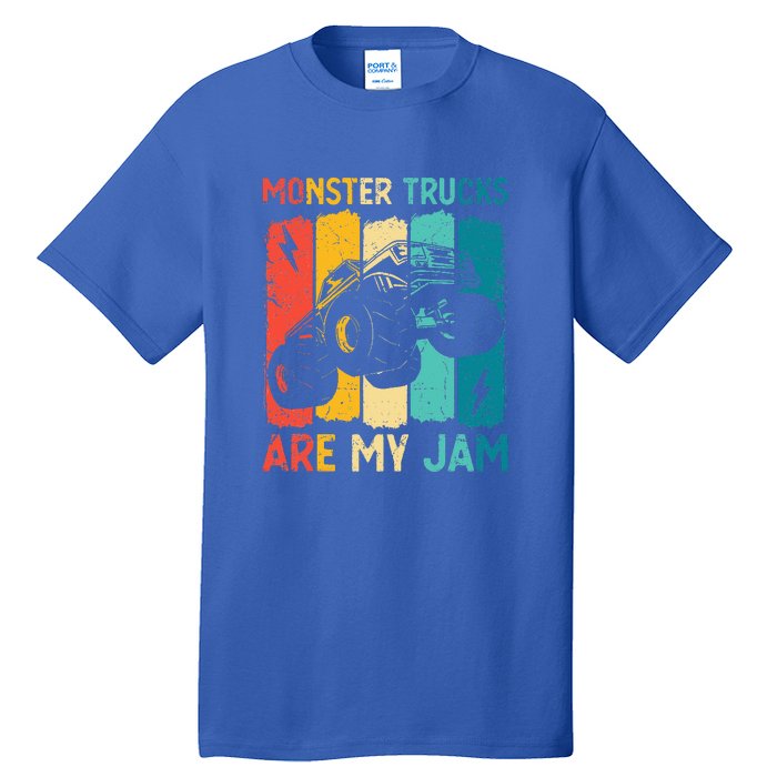 Monster Trucks Are My Jam Retro Vintage Monster Truck Tall T-Shirt