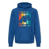 Monster Trucks Are My Jam Retro Vintage Monster Truck Premium Hoodie