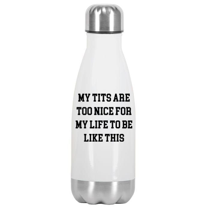 My Tits Are Too Nice For My Life To Be Stainless Steel Insulated Water Bottle