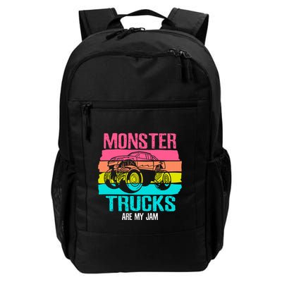 Monster Trucks Are My Jam Engines Truck Car Lovers Trucker Gift Backpack
